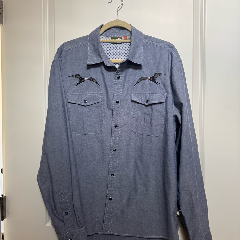 Howler Brothers Gaucho Snapshirt  Embroidered Man-O-War